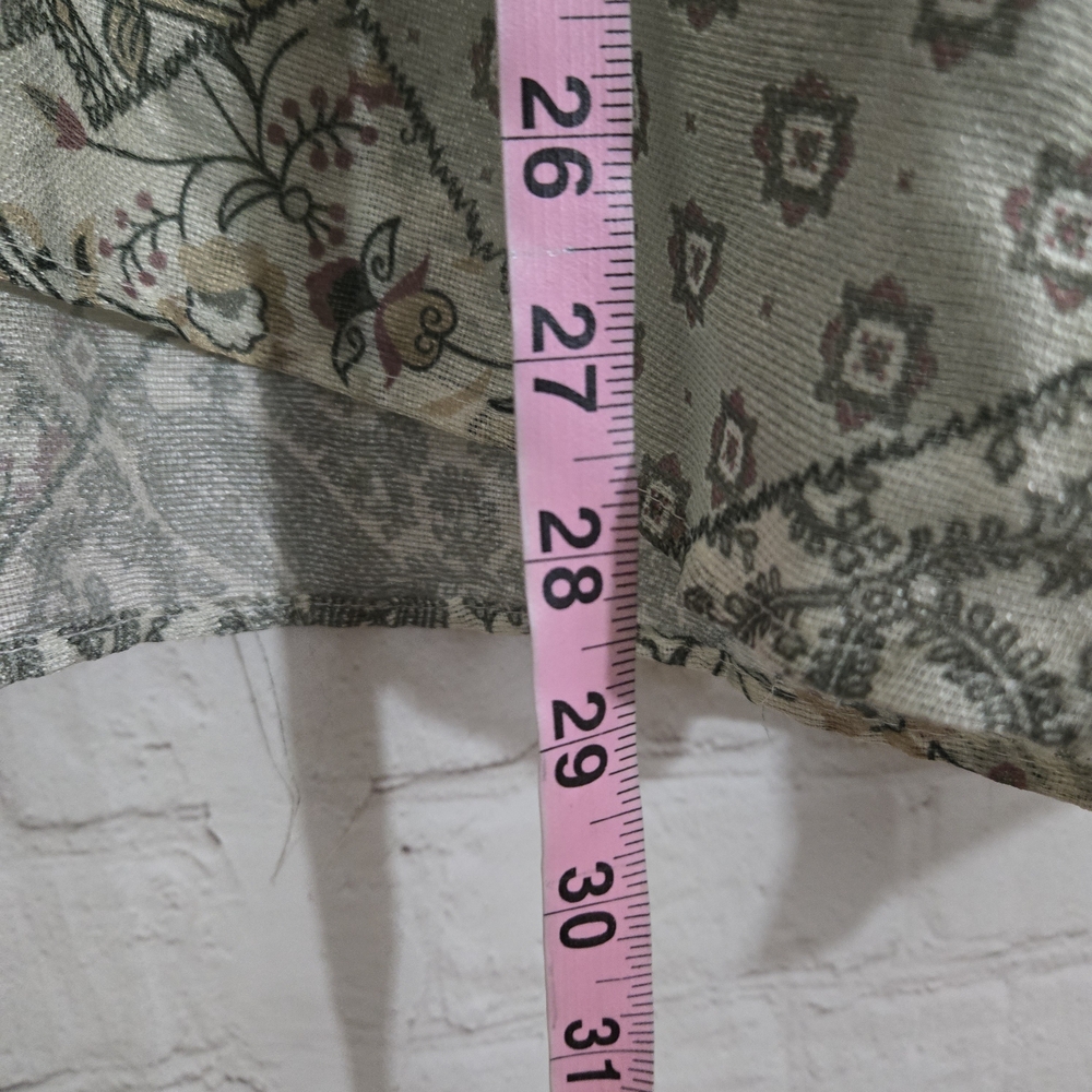 Studio C Gray Floral Patchwork Blouse - image 7